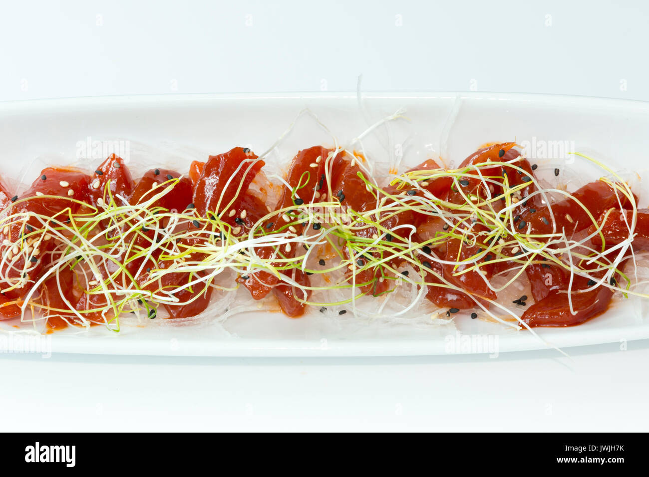 Tuna ribbons Korean style Stock Photo Alamy