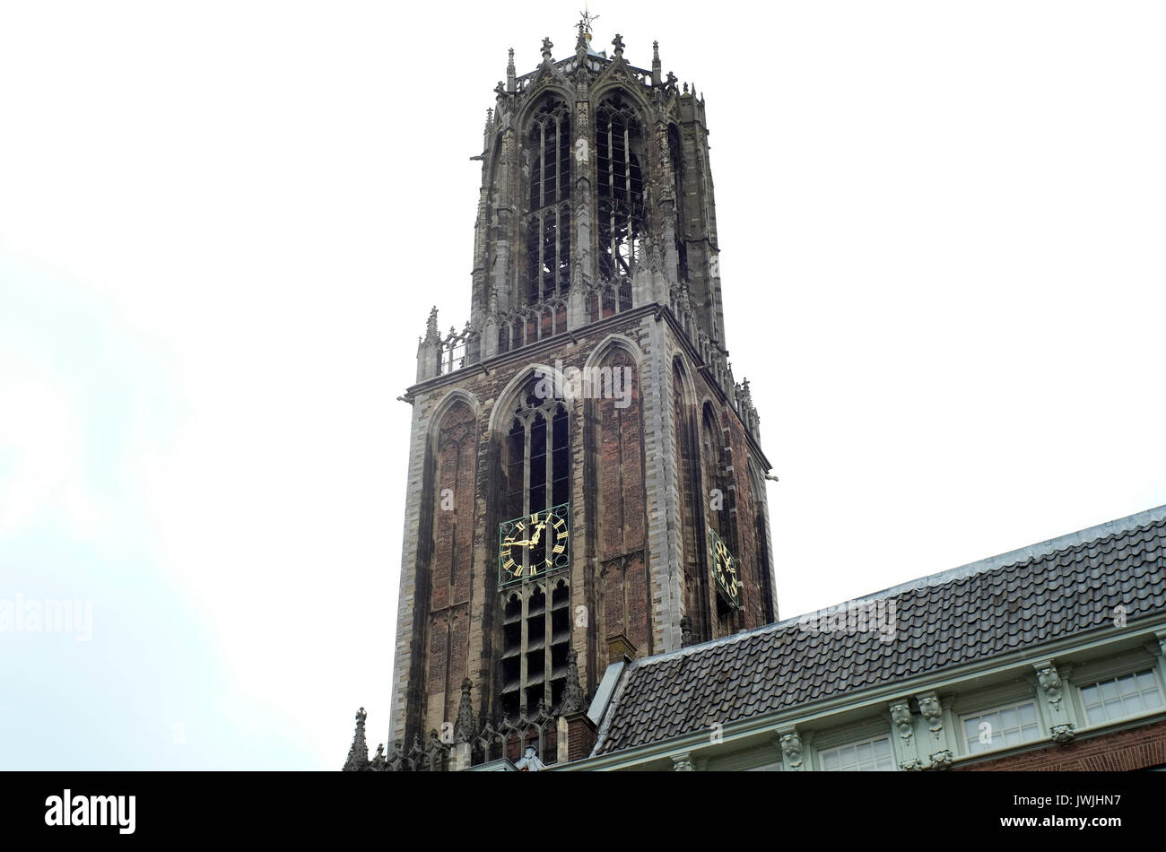 The Dom Tower, the tallest church tower in the Netherlands, is seen in Utrecht, Holland August 5, 2017.  © John Voo Stock Photo