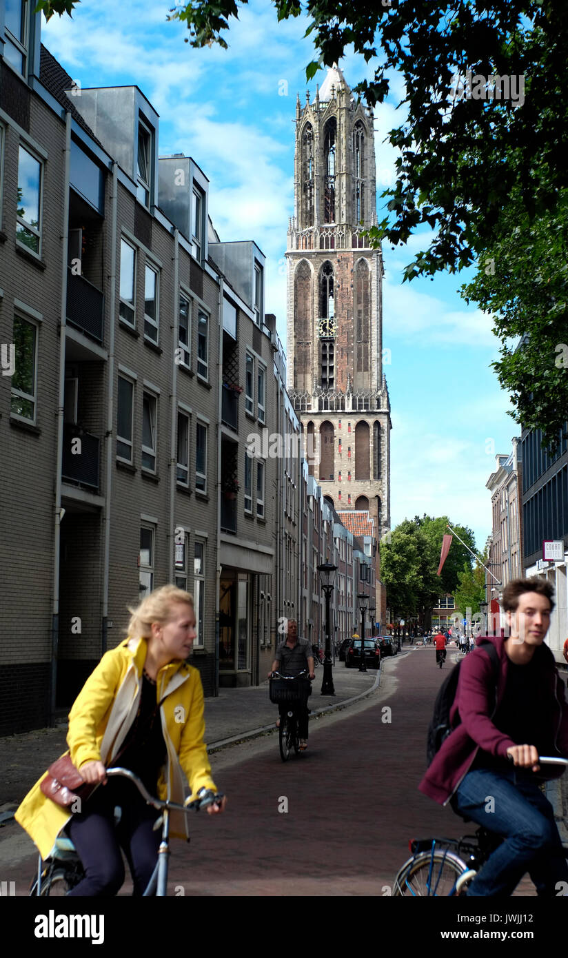The Dom Tower The Tallest Church Tower In The Netherlands Is Seen In the-dom-tower-the-tallest-church-tower-in-the-netherlands-is-seen-in