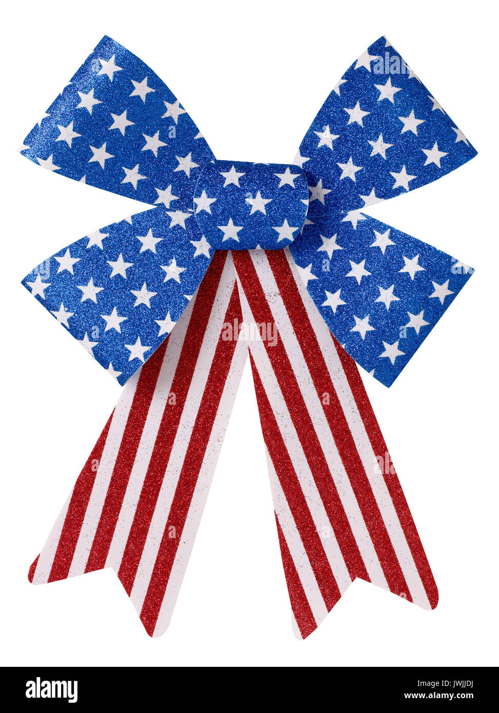 Red White and Blue bow Stock Photo