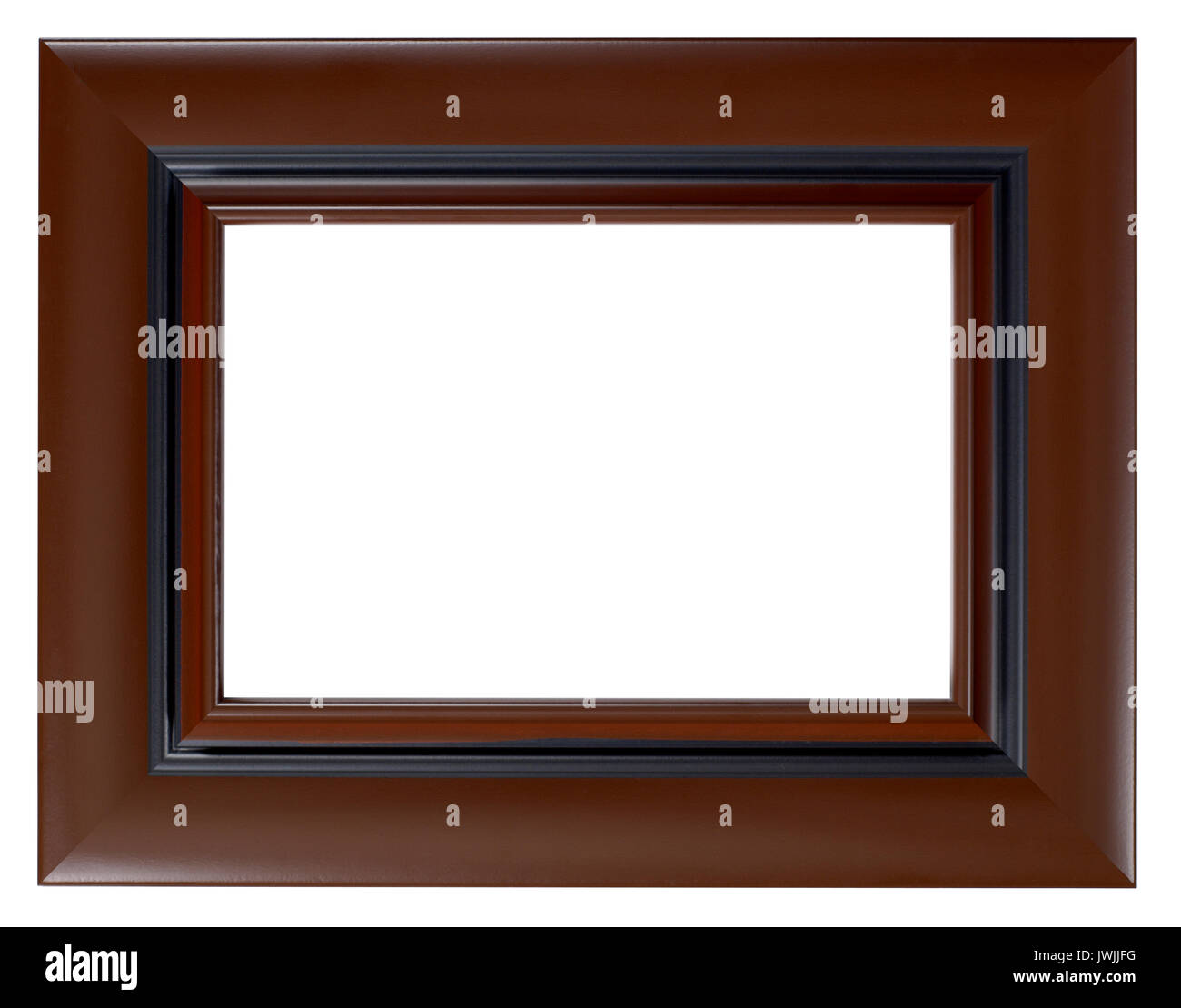 Brown Wood Picture frame Stock Photo