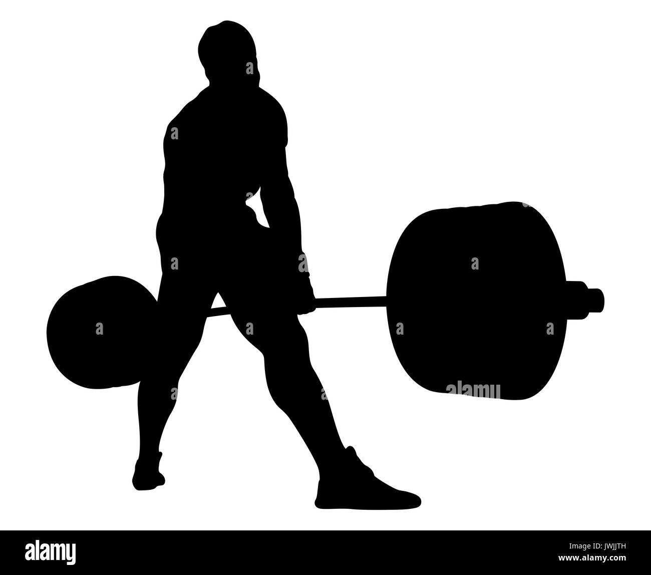 competition powerlifting athlete powerlifter exercise deadlift Stock Photo
