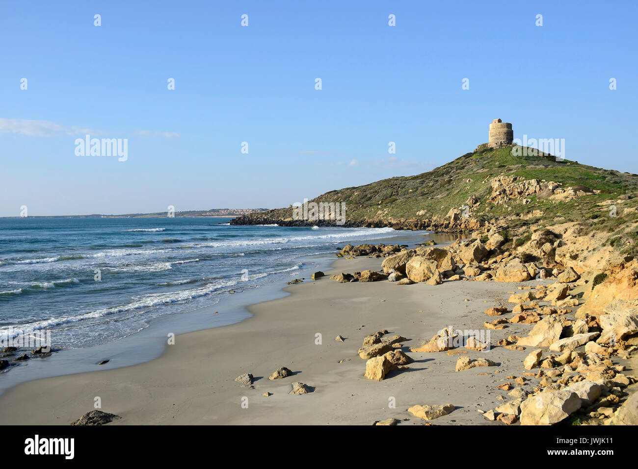 Caletta del Nuraghe beach near Capo san Marco on the Sinis peninsula, Sardinia, Italy Stock Photo