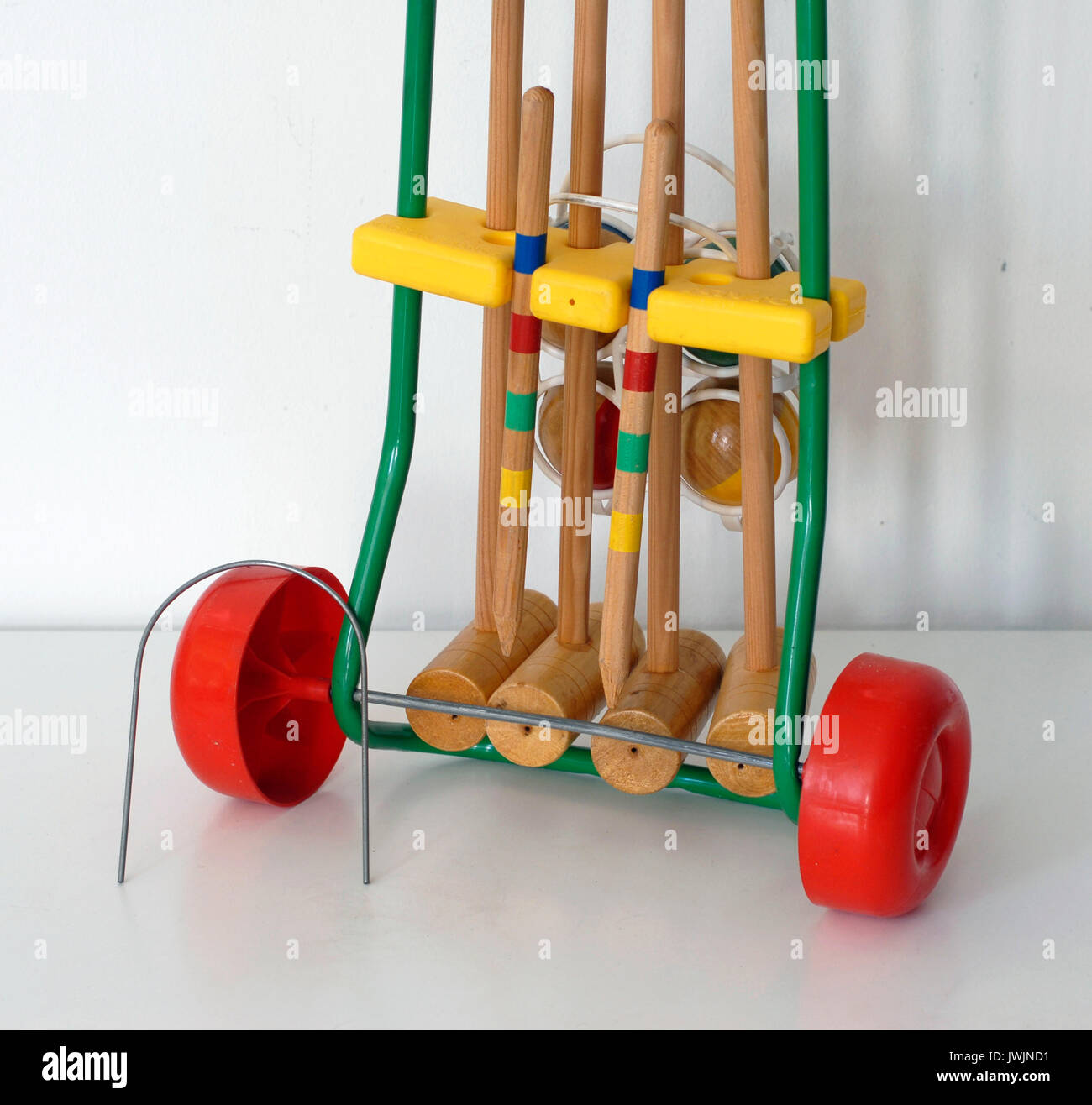 Vintage game set for Croquet, made by Favre, Made in France. Wooden