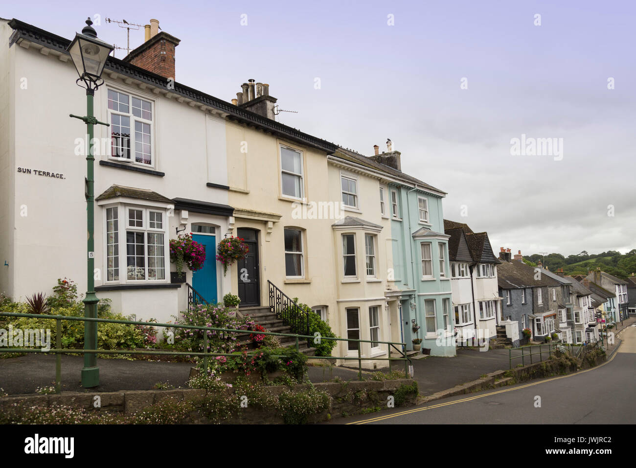 Church Street,Modbury, Devon, a historic market town in the South Hams district Stock Photo