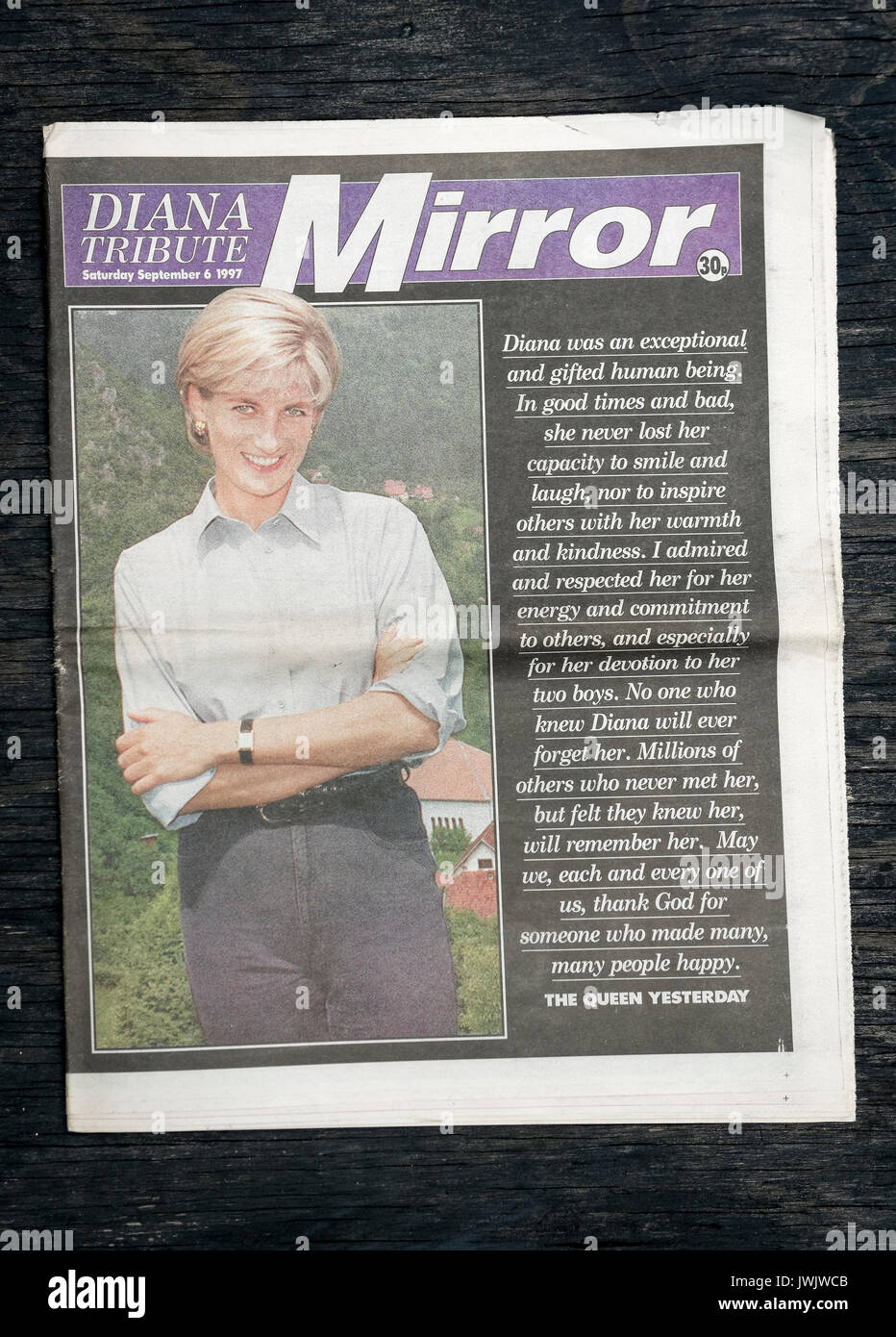 Diana death newspaper hi-res stock photography and images
