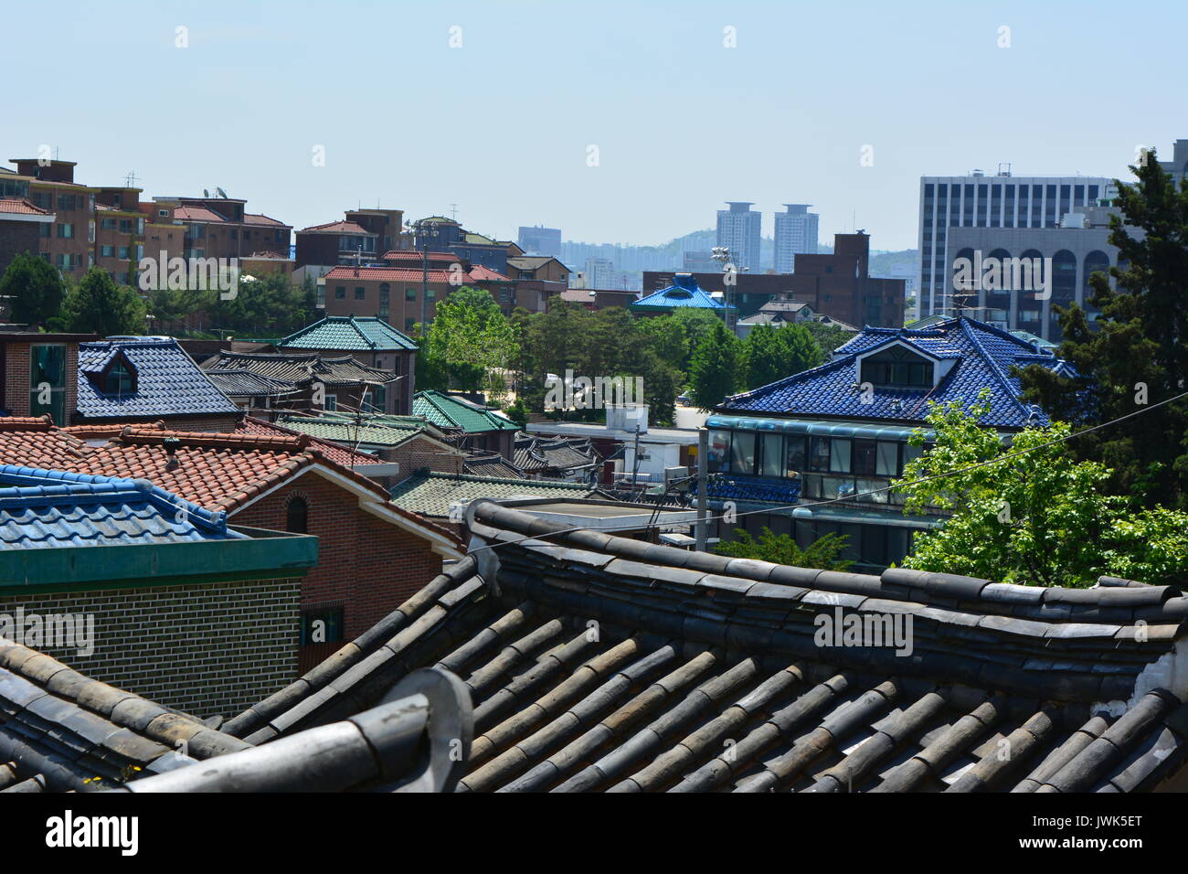 Rooftops in Seoul Stock Photo - Alamy