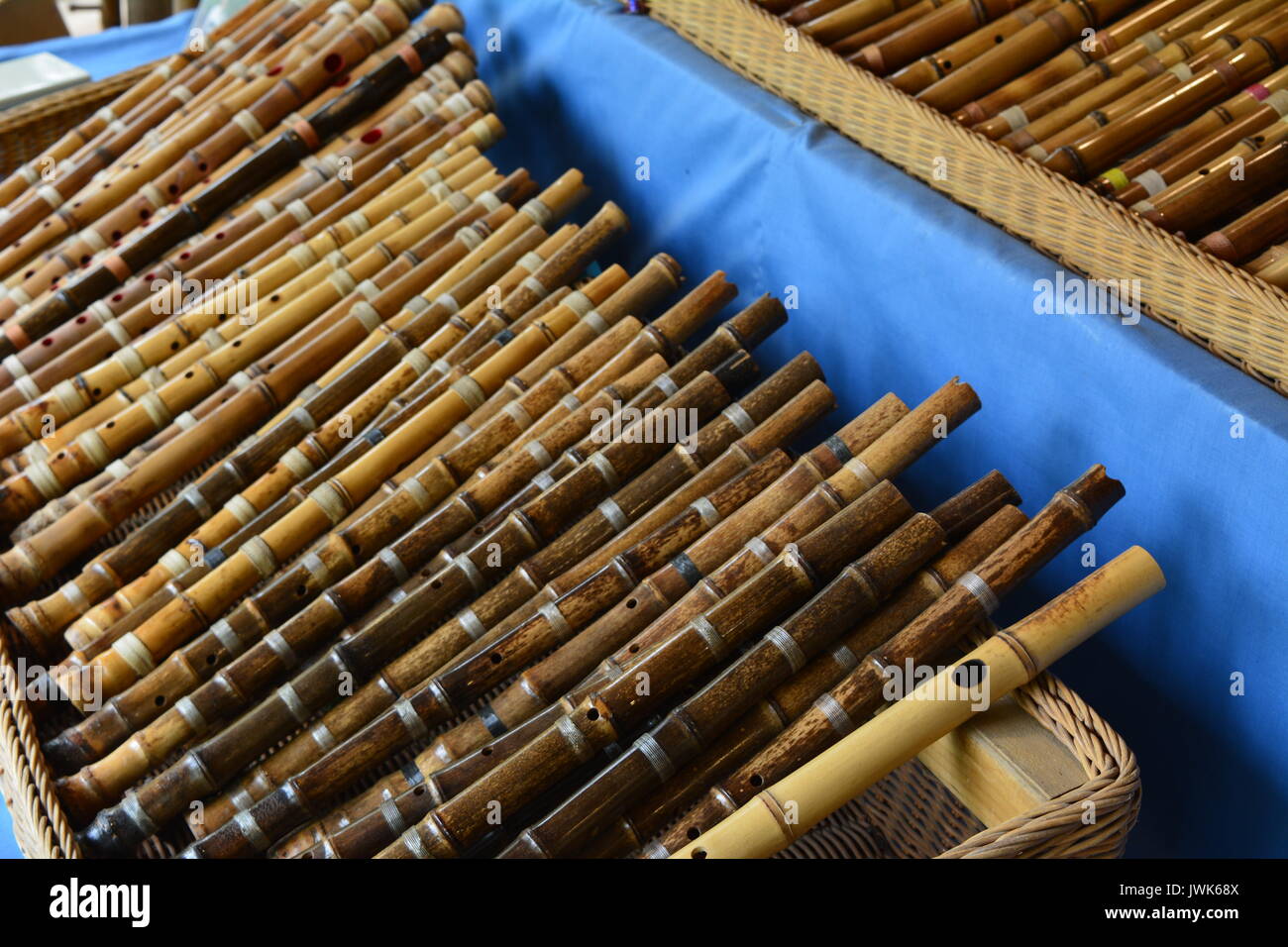 Bamboo flutes, Gyeonggi village, South Korea Stock Photo Alamy