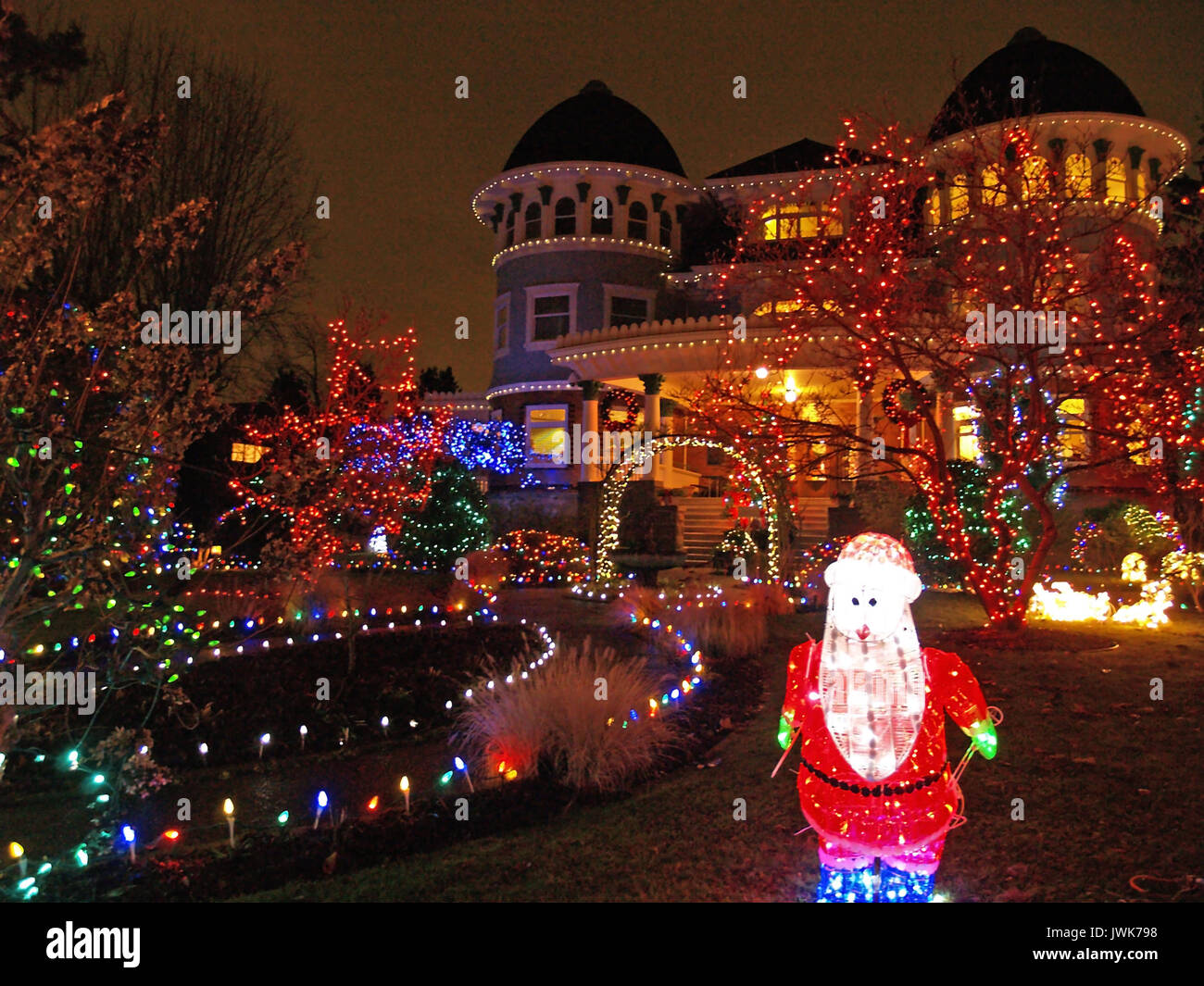 Christmas lights Canuck Place Vancouver BC Stock Photo Alamy Christmas lights Canuck Place Vancouver BC Stock Photo Alamy