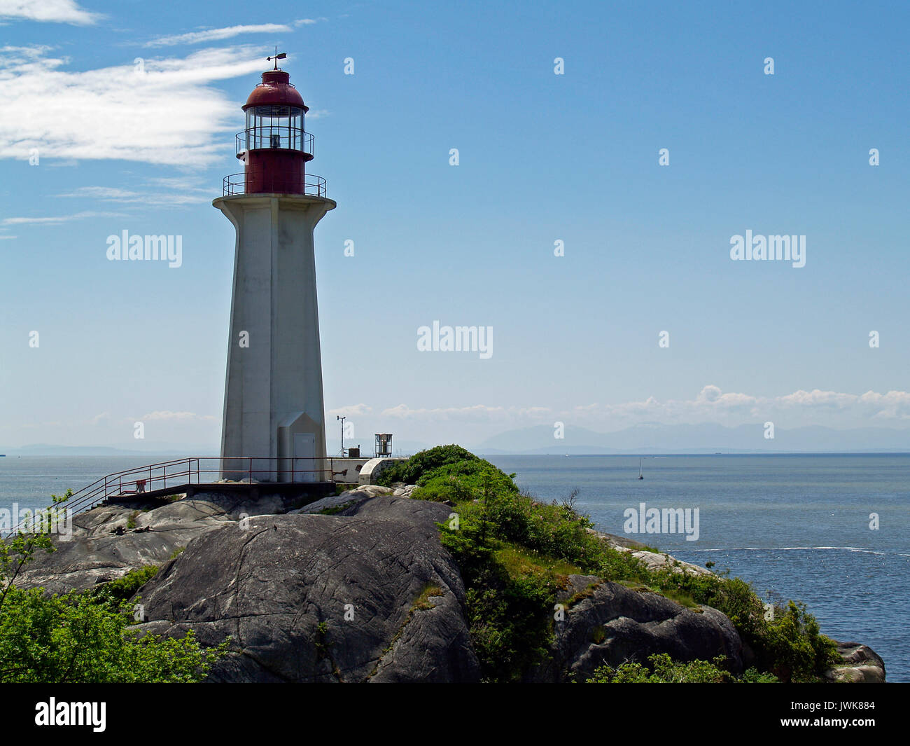 Point Atkinson Lighthouse,West Vancouver,BC Stock Photo