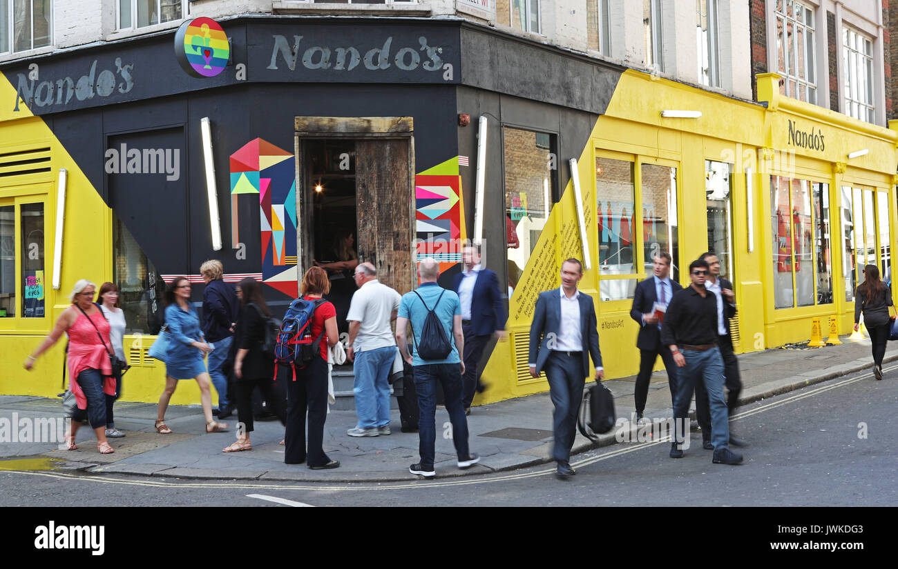 Nando’s Soho restaurant turned into a pop-up art gallery tonight, for ...