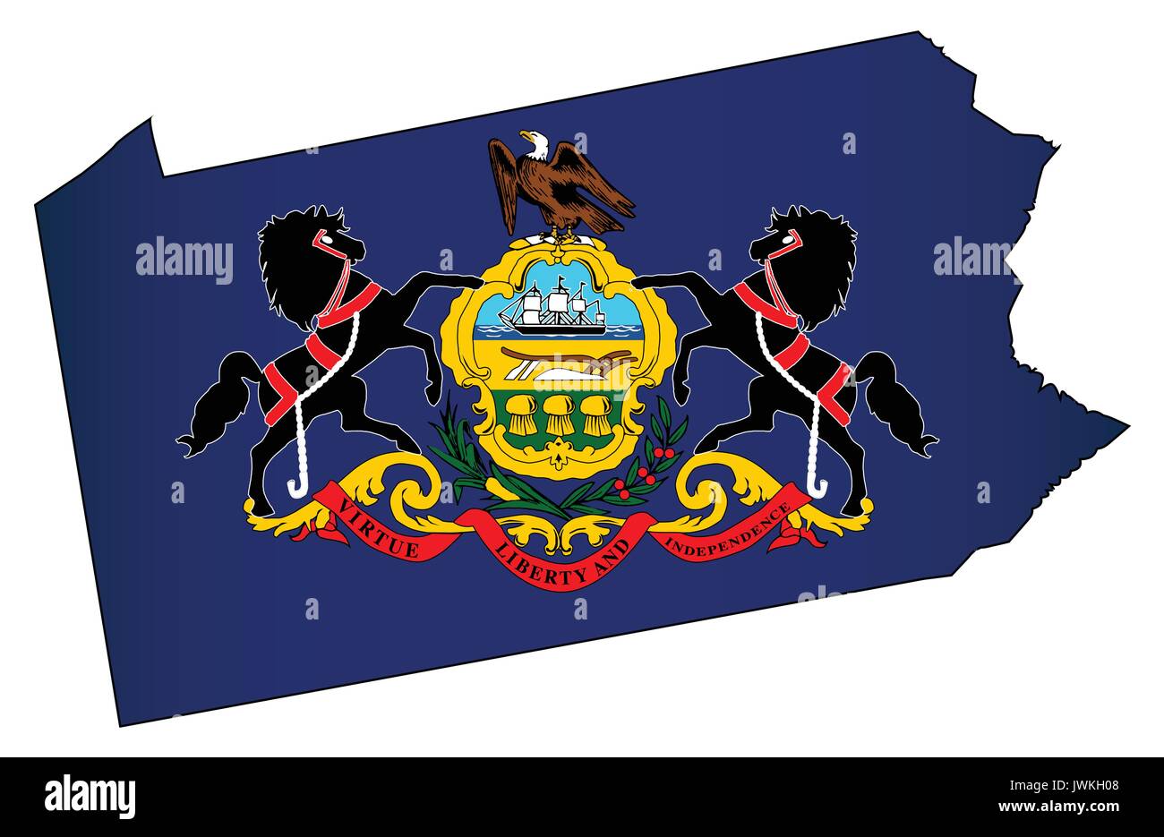 Outline map of the state of Pennsylvania Stock Vector Image &amp; Art - Alamy