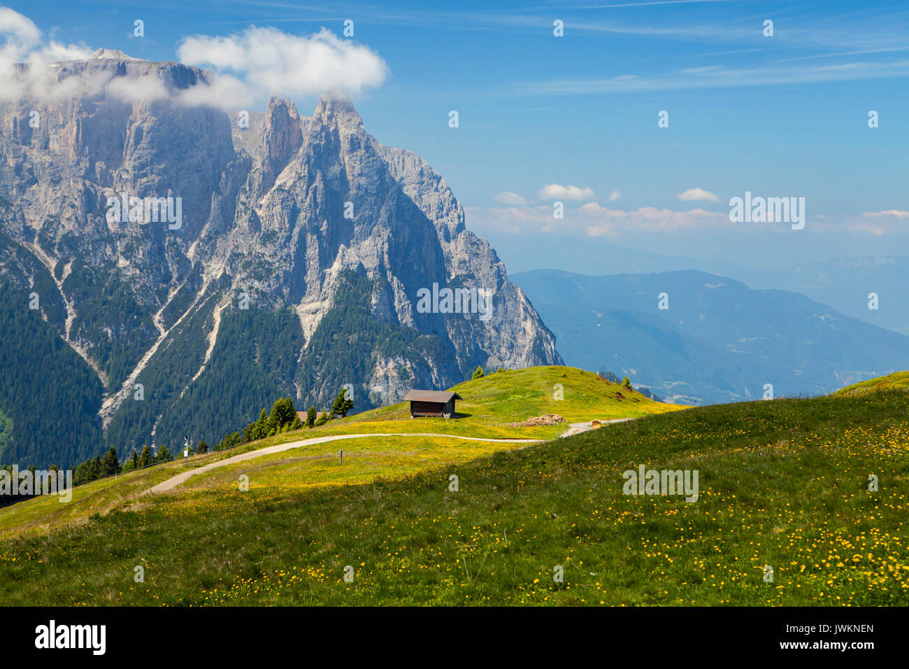 Alpe di siusi, Dolomites, Northern Italy Stock Photo
