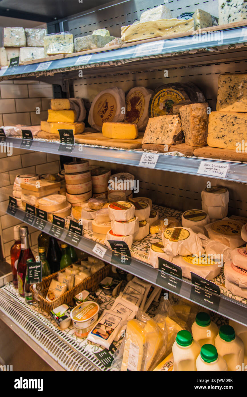 European Cheese Shop Display Stock Photo Alamy