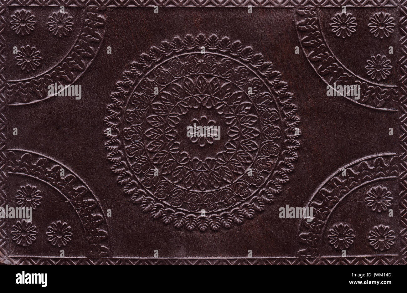 Leather texture background (backdrop) with an ornament pattern Stock ...