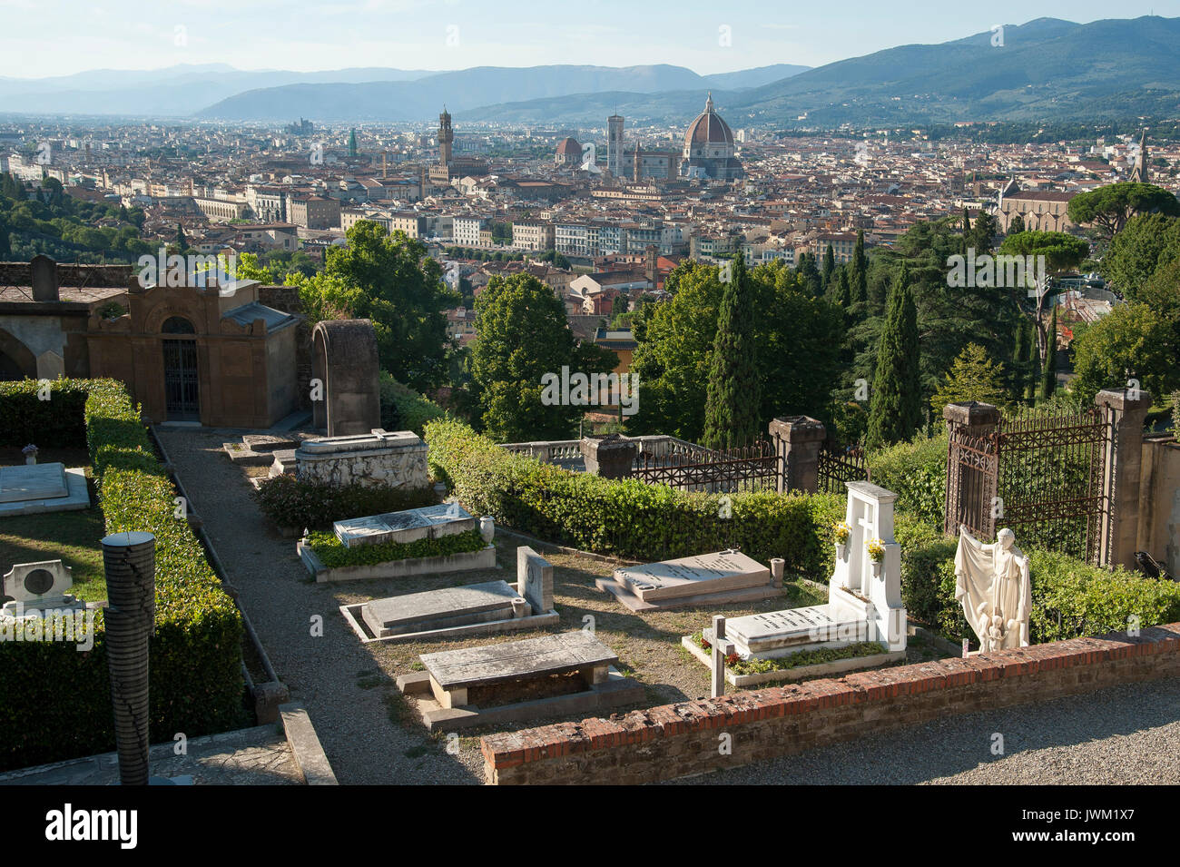 Cimitero delle Porte Sante on San Miniato al Monte and Historic Centre of  Florence listed World Heritage by UNESCO in Florence, Tuscany, Italy. 7  Augu Stock Photo - Alamy