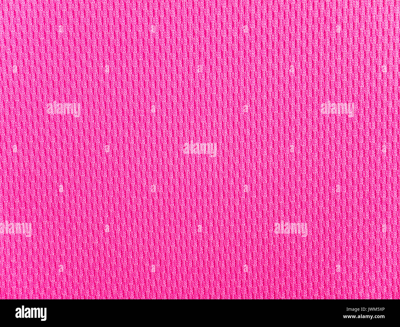 Bright pink polyester sportwear knitted fabric texture Stock Photo