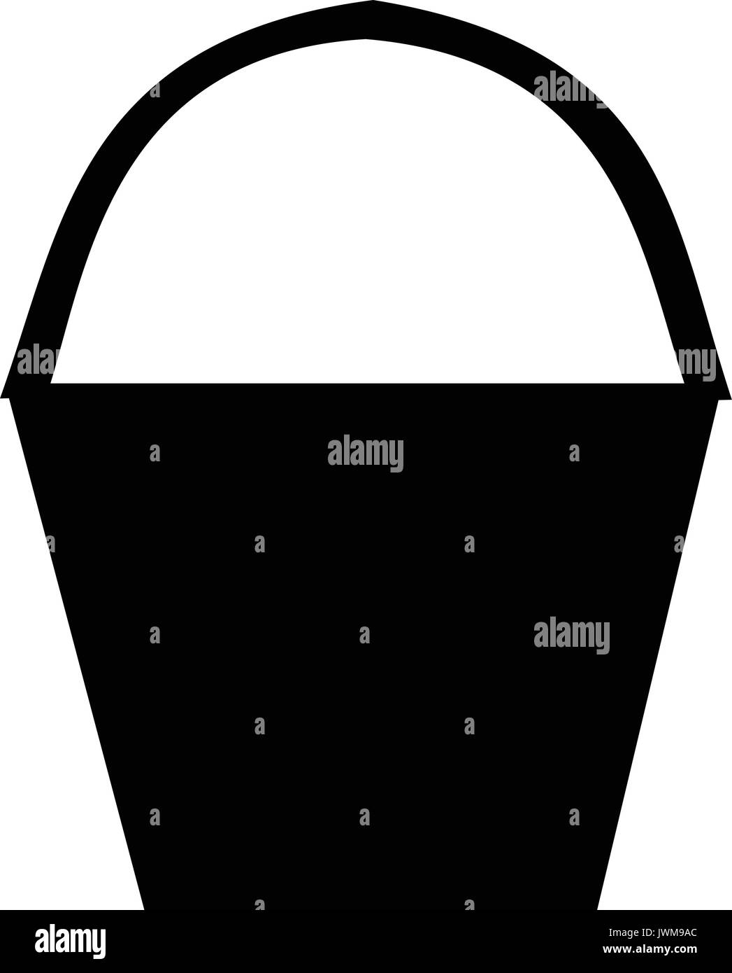 A black and white silhouette of a bucket with a handle Stock Vector ...
