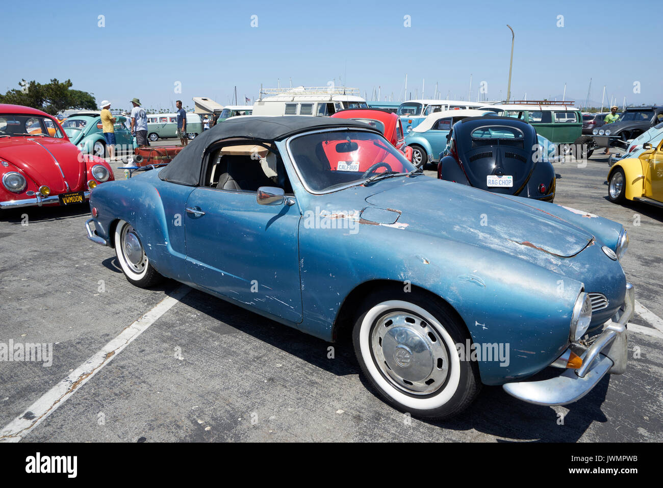 German car enthusiasts gather to socialize and display their vintage