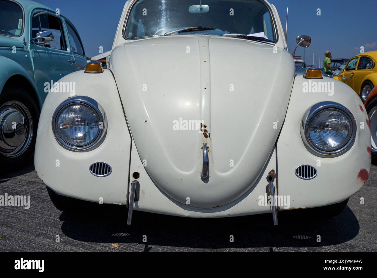 German car enthusiasts gather to socialize and display their vintage