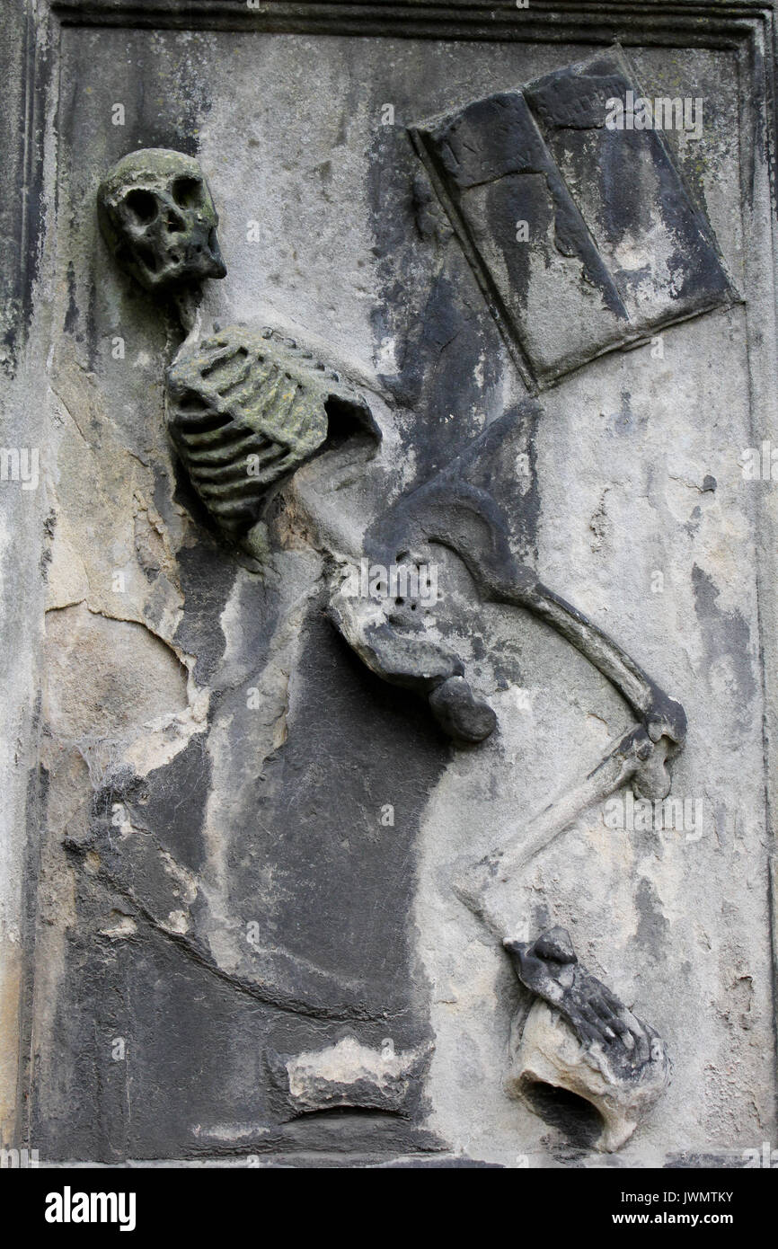 headstones in greyfriiars kirkyard edinburgh scotland Stock Photo