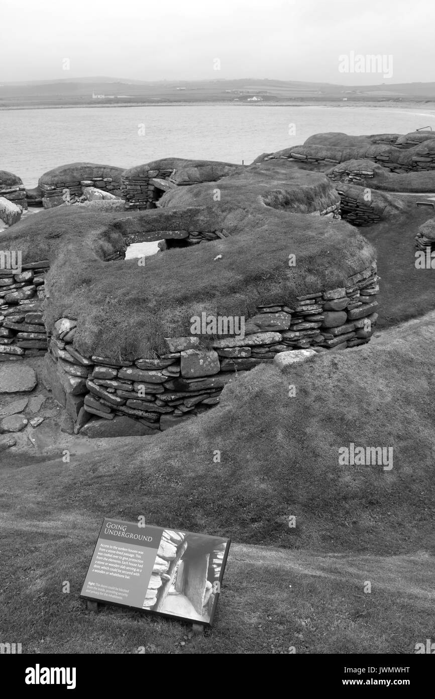 skara brae on the island of orkney scotland Stock Photo