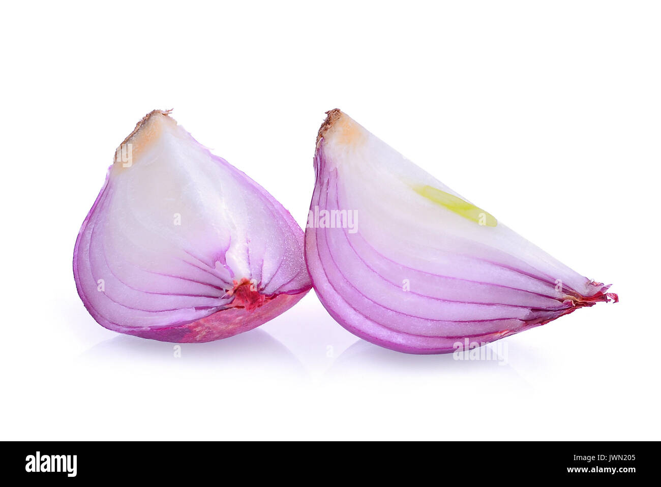 Red onion slice isolated on white background Stock Photo - Alamy