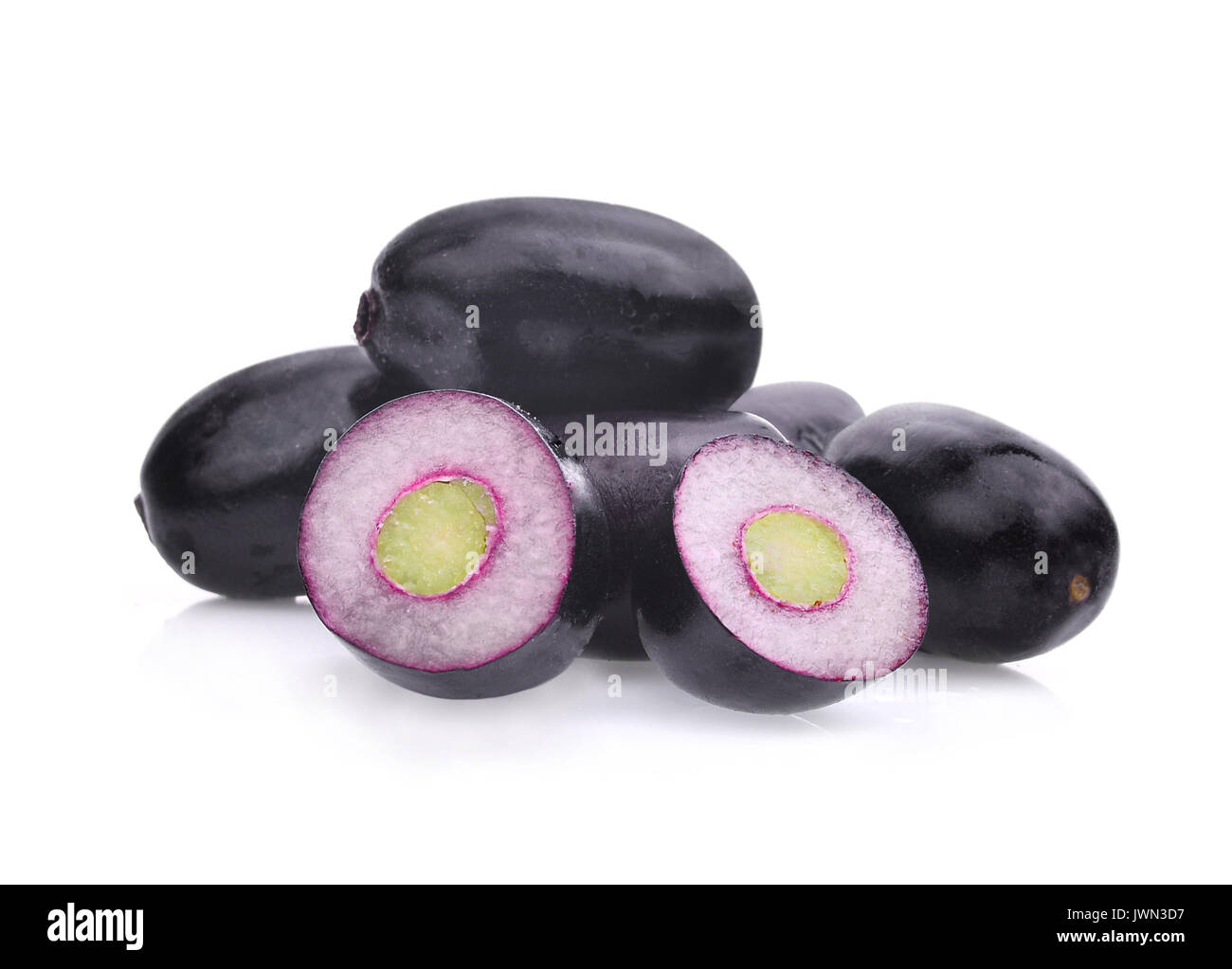 jambolan plum or Java plum isolated on white background Stock Photo Alamy