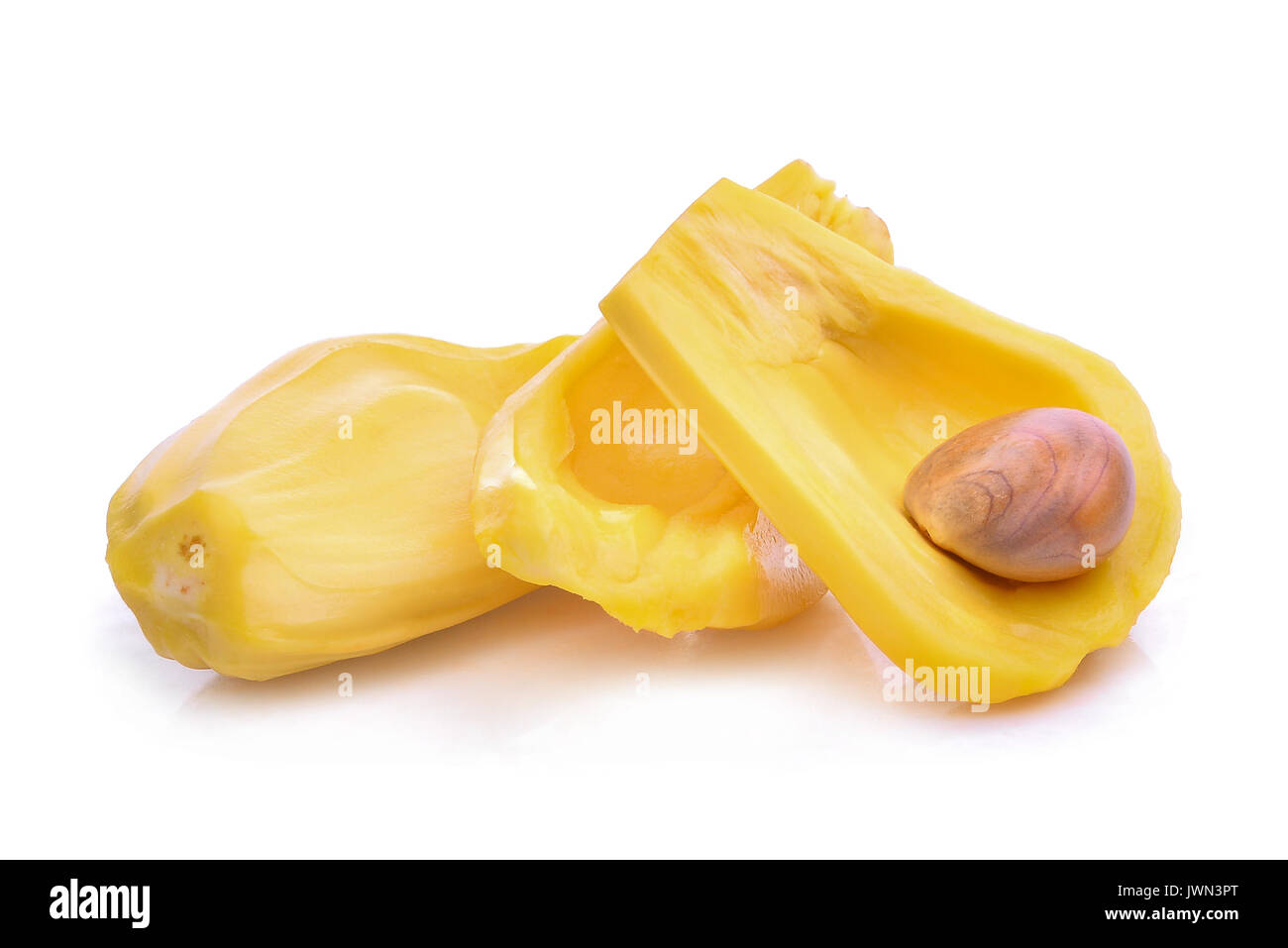 ripe jackfruit isolated on white background Stock Photo - Alamy