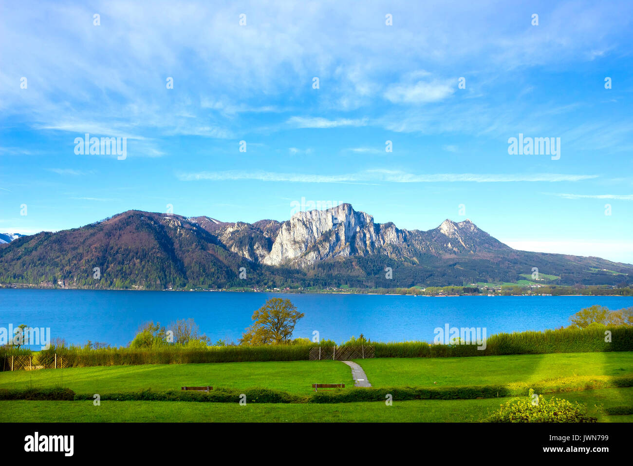 Beautiful landscape with Alps, Salzburger Land, Austria Stock Photo Alamy