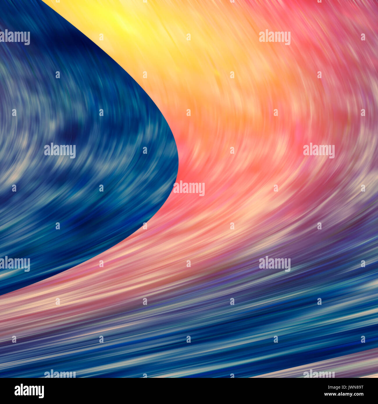 Multicolored blurred curved lines. Stock Photo