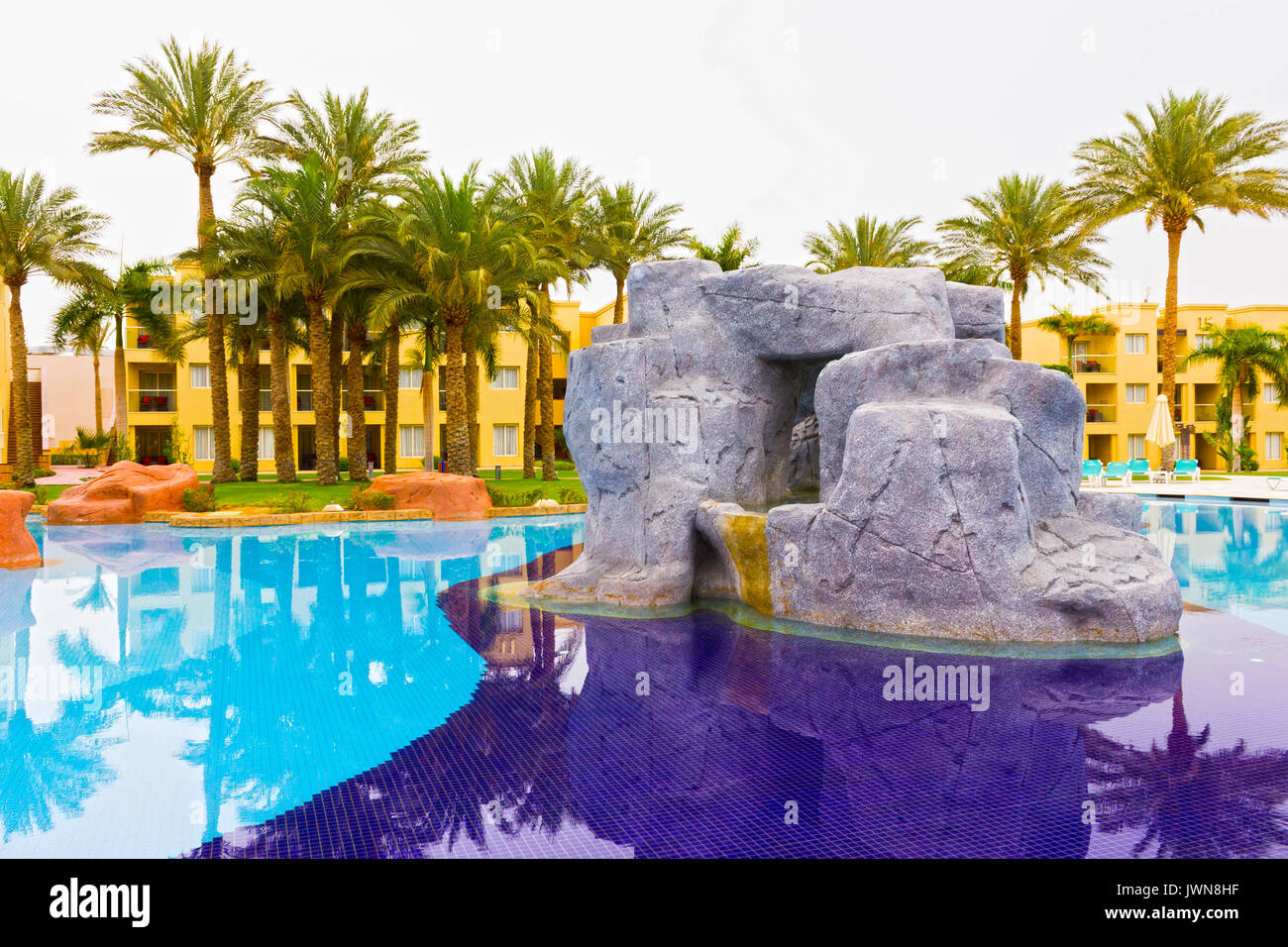 Sharm El Sheikh, Egypt - April 13, 2017: The luxury five star hotel RIXOS SEAGATE SHARM Stock Photo