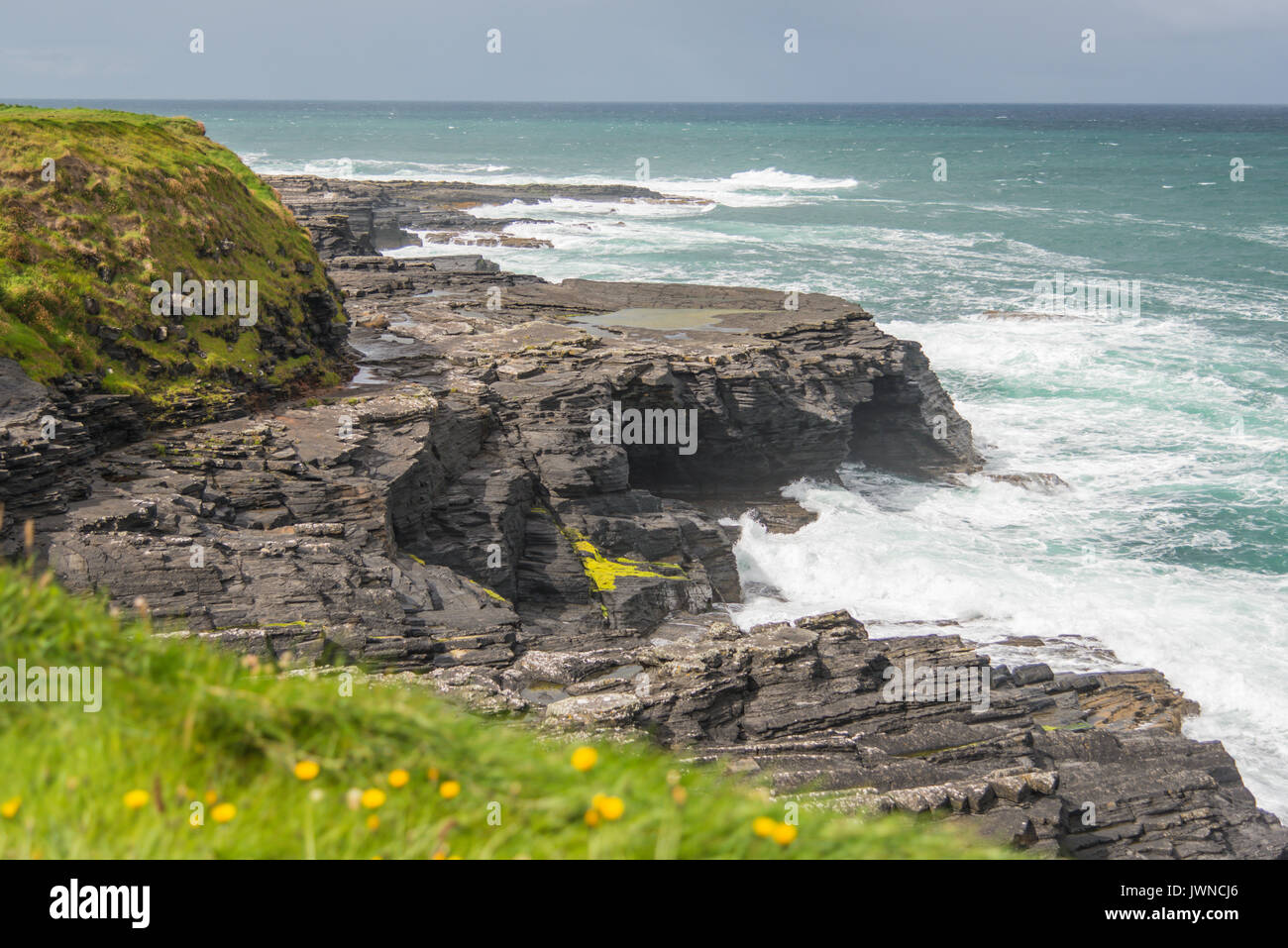 Rocky Irish Coastline, Doolin Ireland Stock Photo