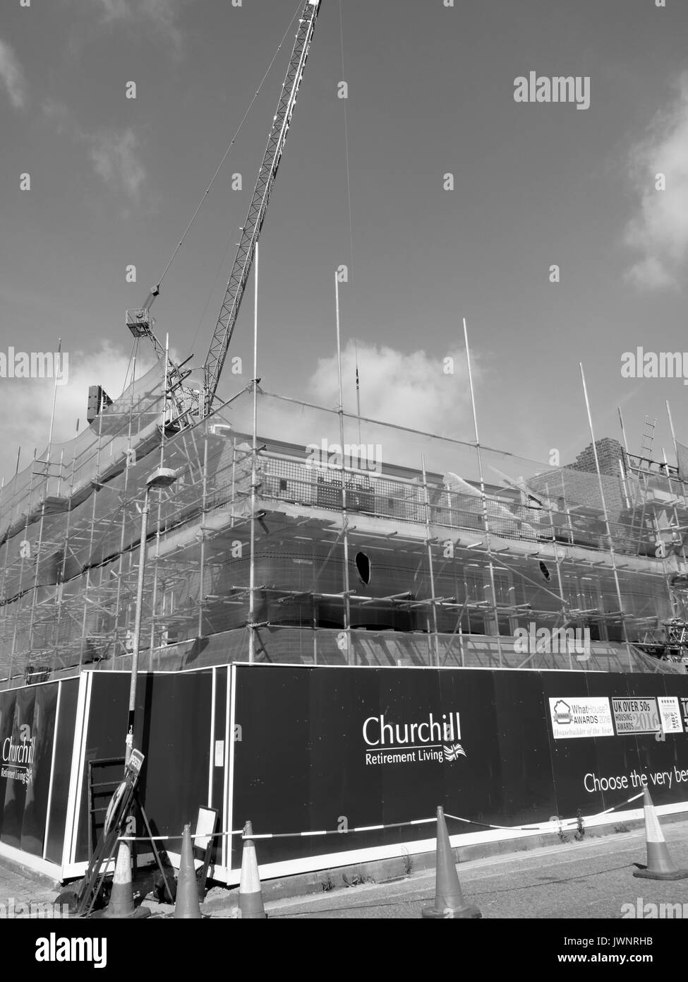 Churchill Retirement Living retirement apartment construction site development Stock Photo