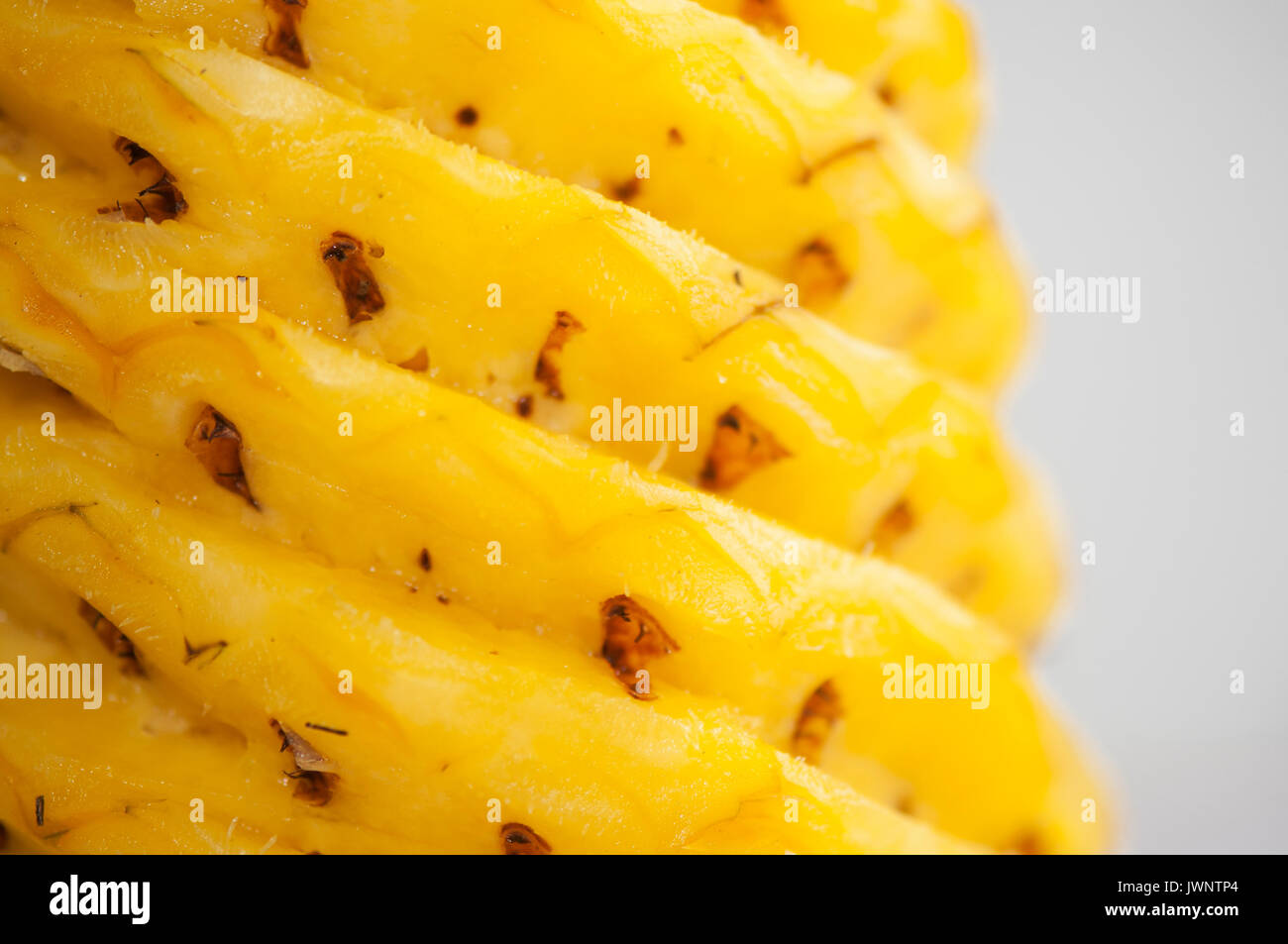 Pineapple slice close up Stock Photo
