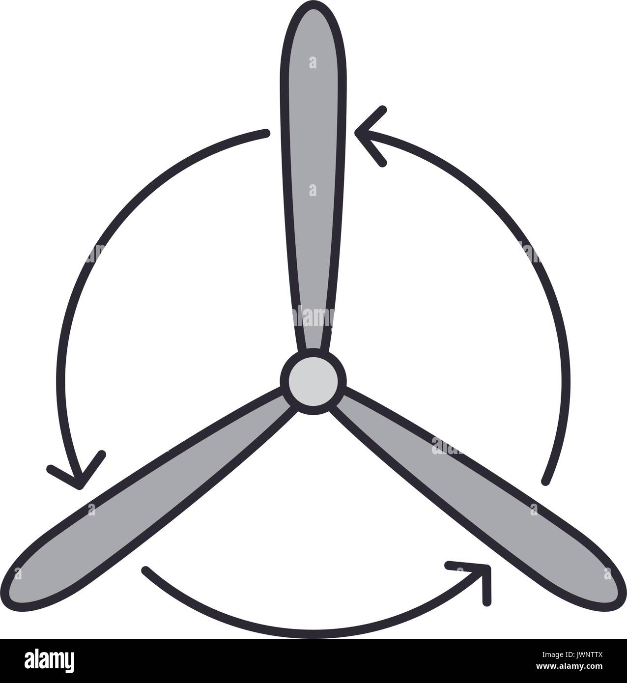 fan icon over white background vector illustration Stock Vector