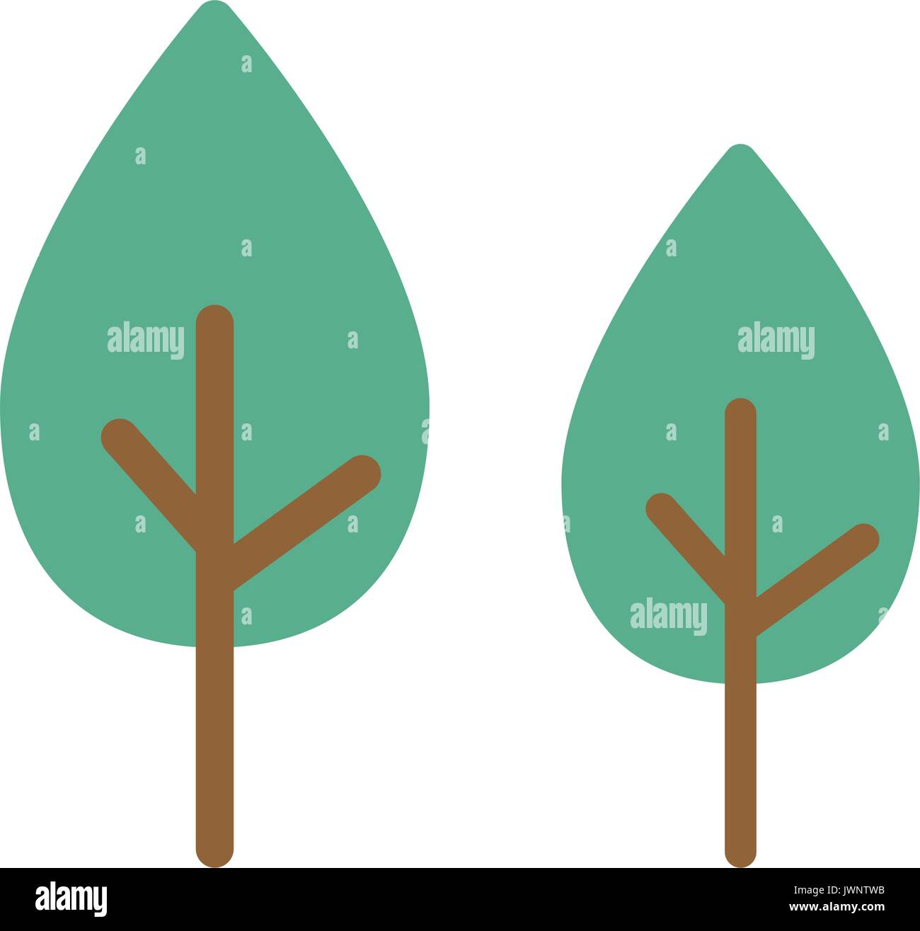 trees icon over white background vector illustration Stock Vector Image ...