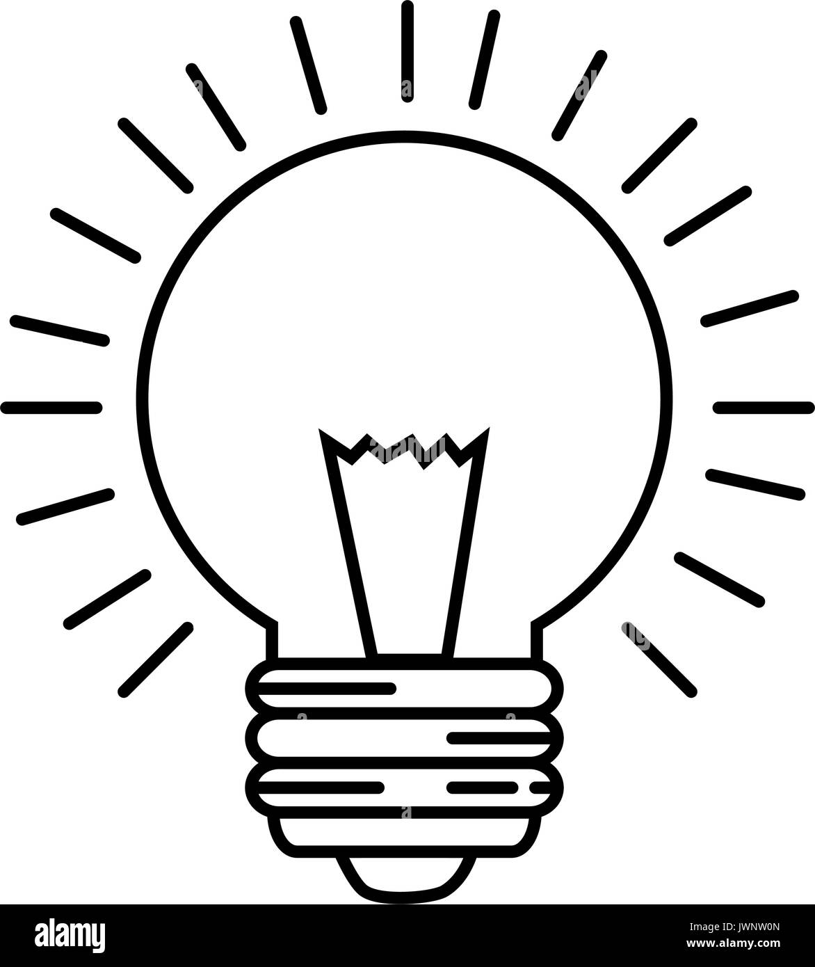 light bulb icon over white background vector illustration Stock Vector ...