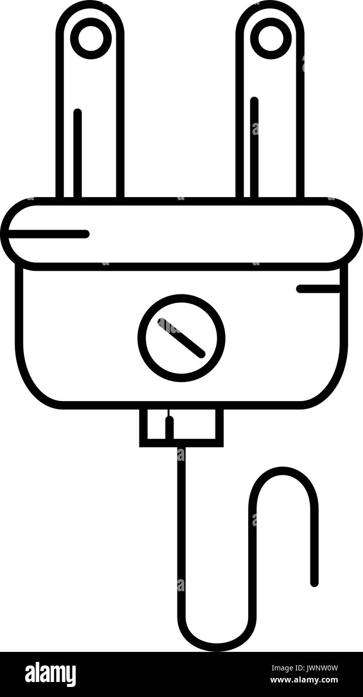 electric plug icon over white background vector illustration Stock ...