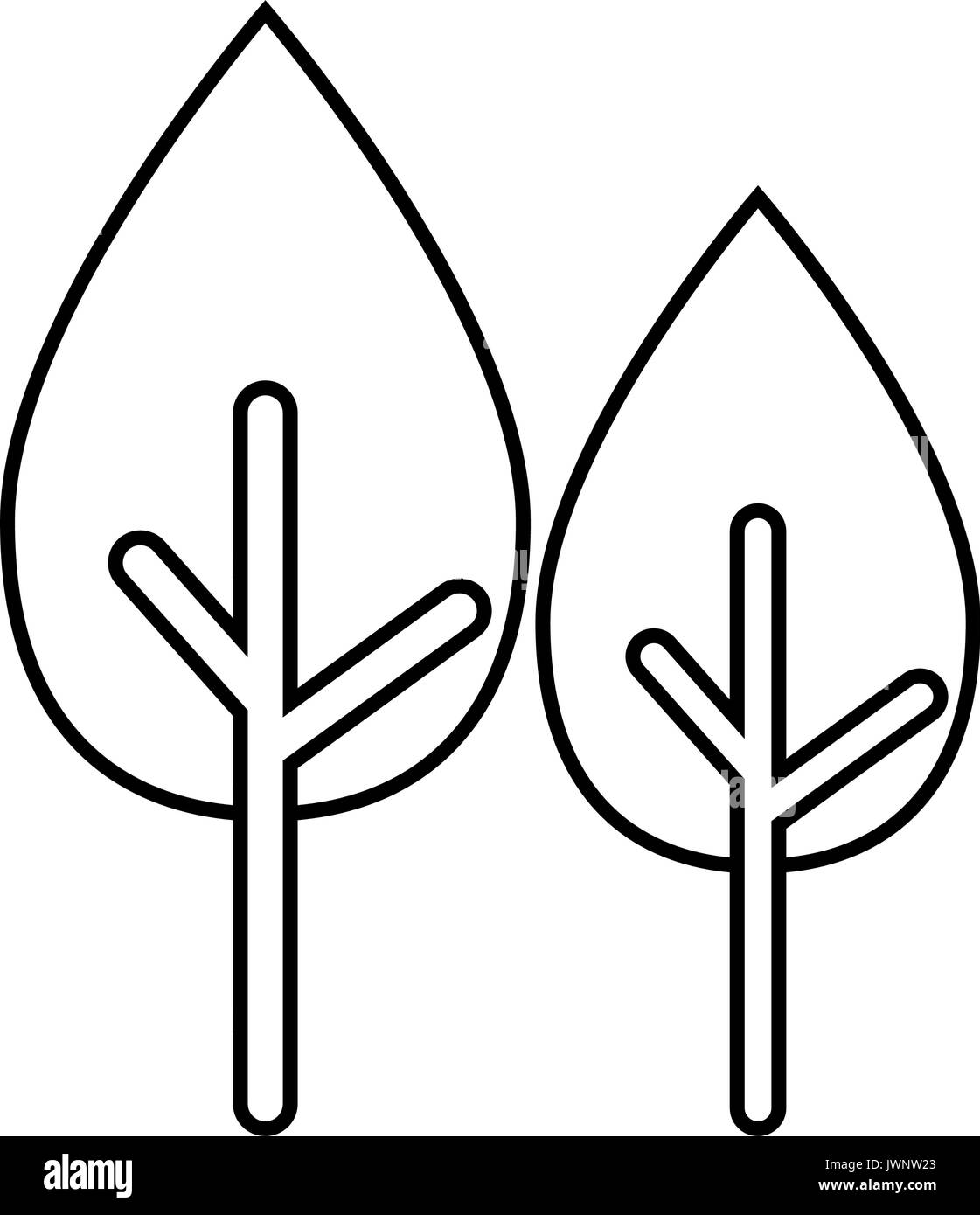 trees icon over white background vector illustration Stock Vector Image ...