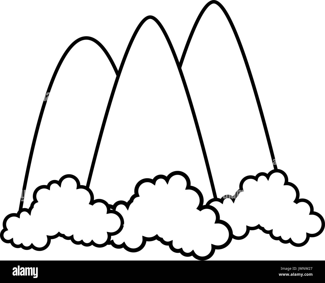 mountains icon over white background vector illustration Stock Vector ...