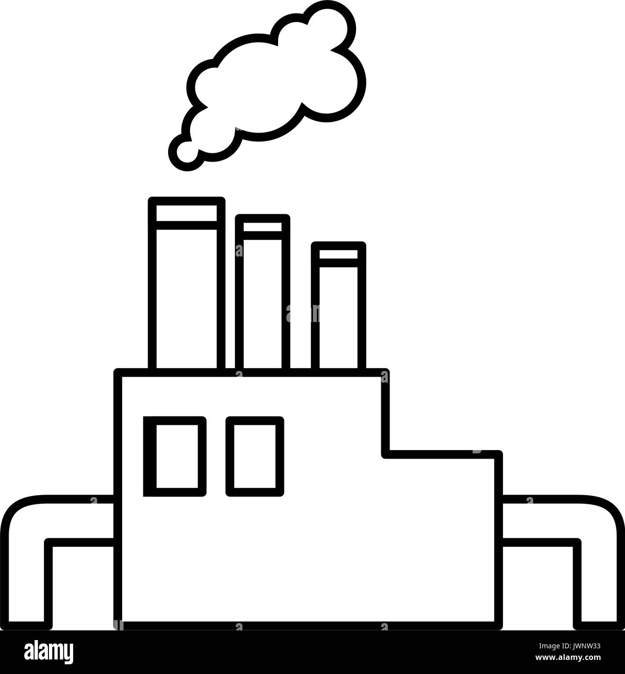 factory icon over white background vector illustration Stock Vector ...