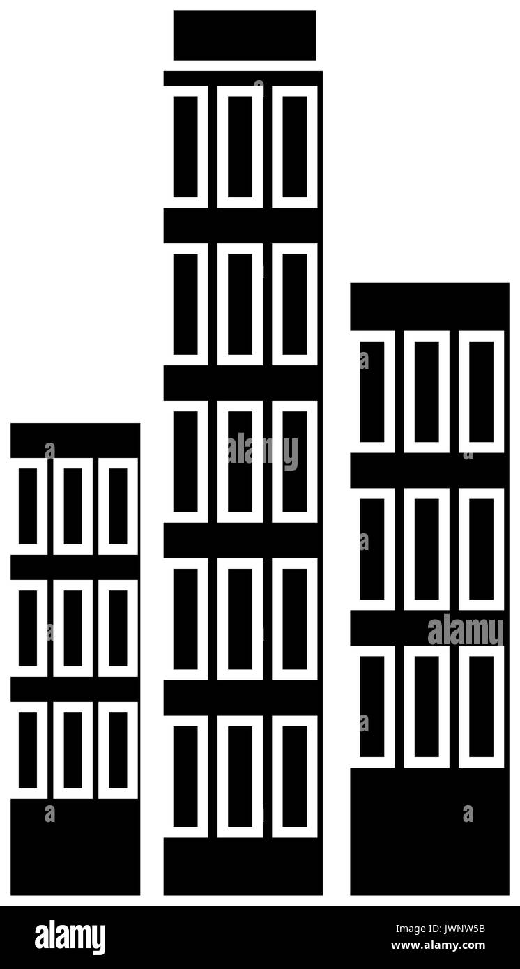 city building icon over white background vector illustration Stock ...
