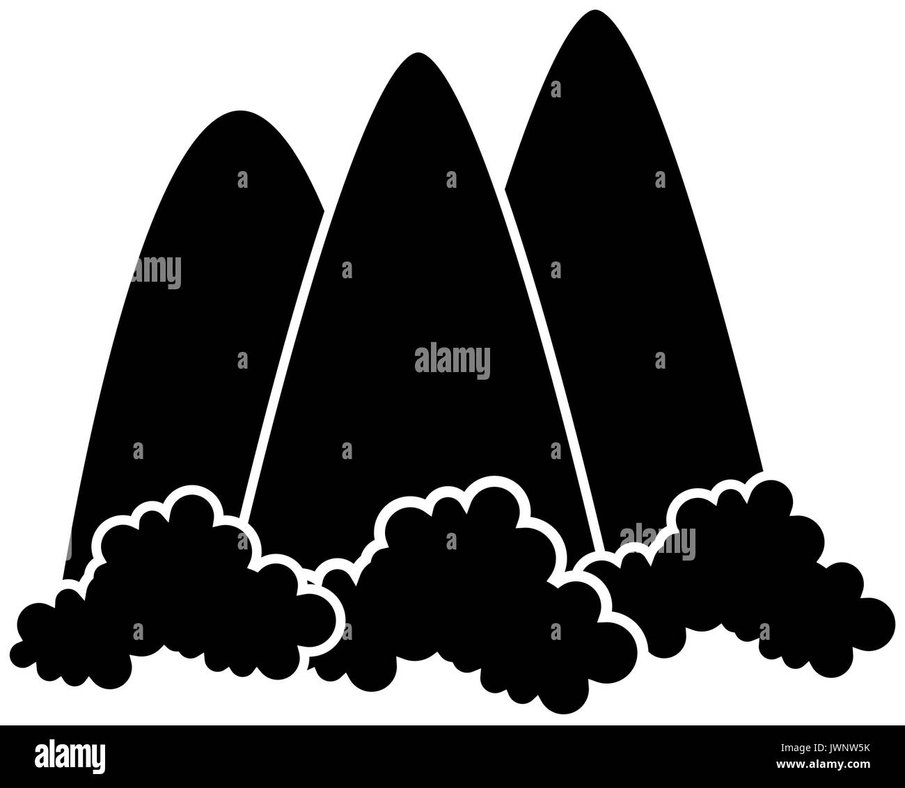 mountains icon over white background vector illustration Stock Vector ...