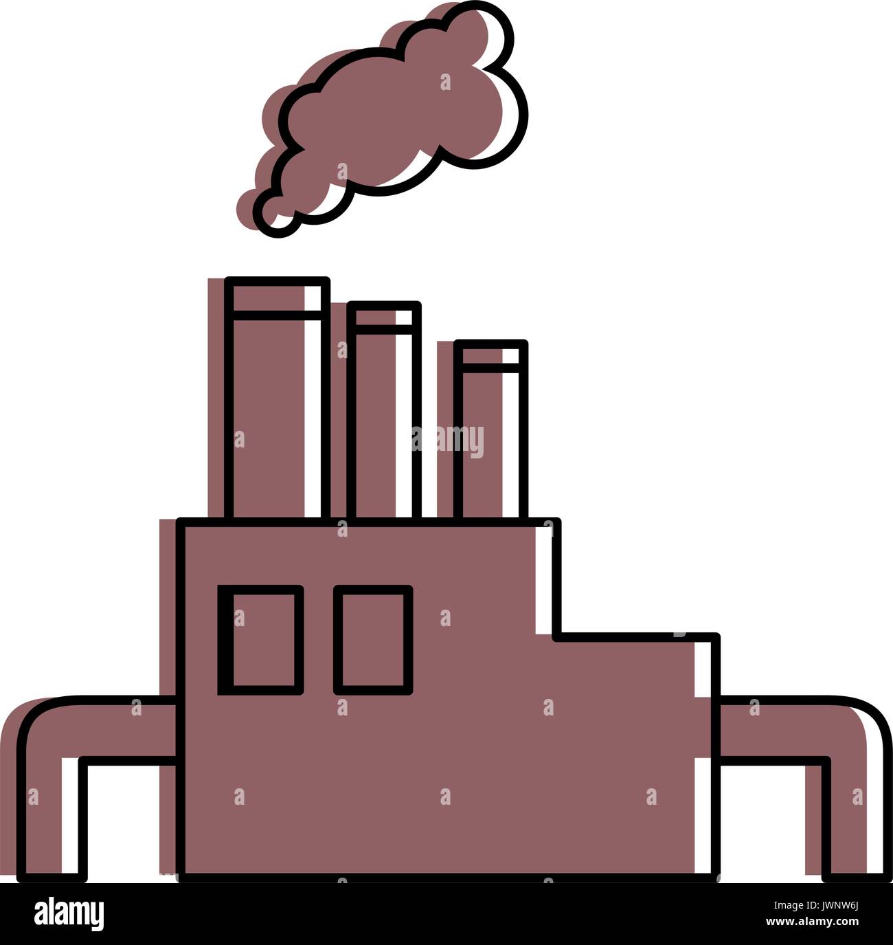 factory icon over white background vector illustration Stock Vector ...
