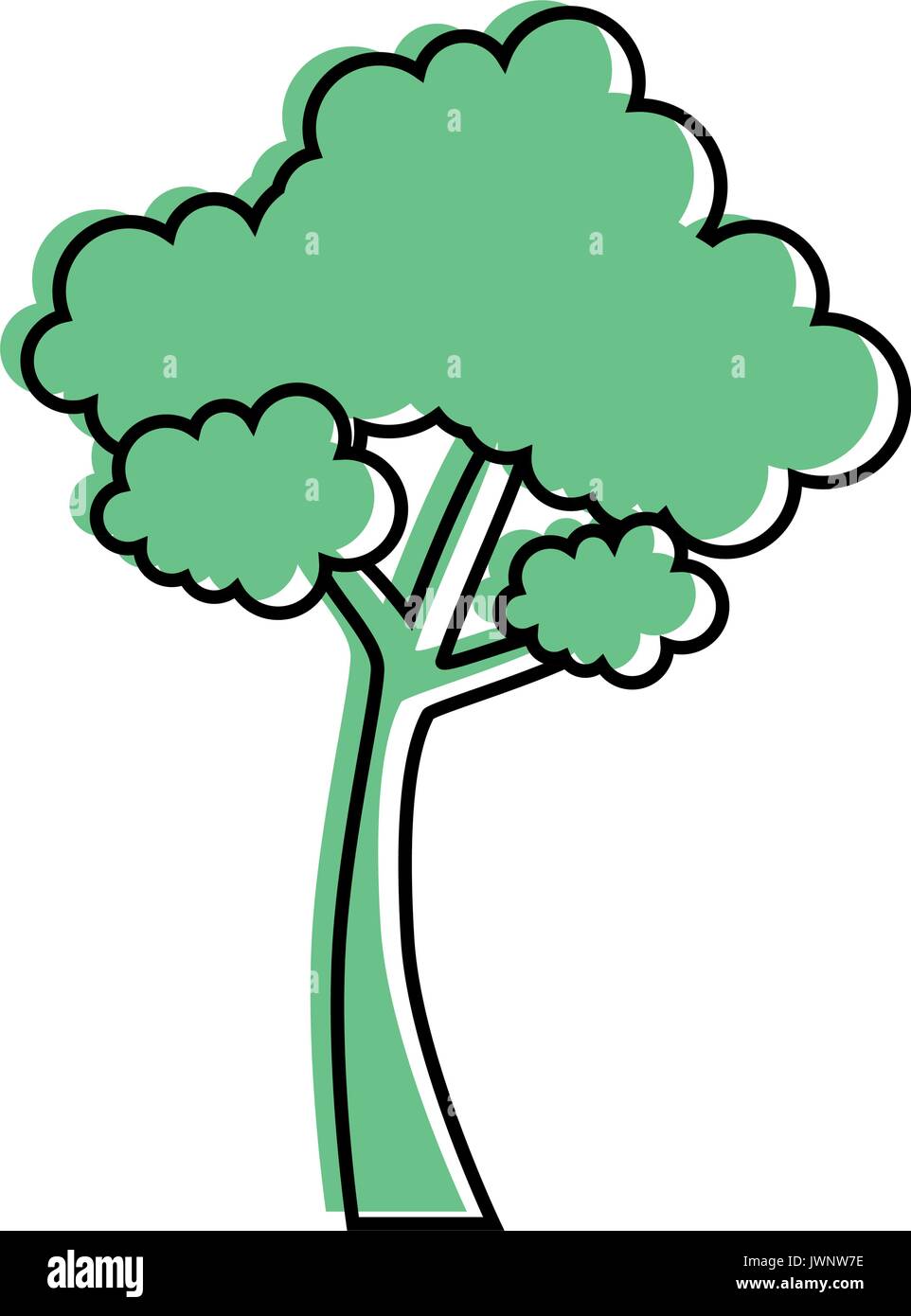trees icon over white background vector illustration Stock Vector Image ...