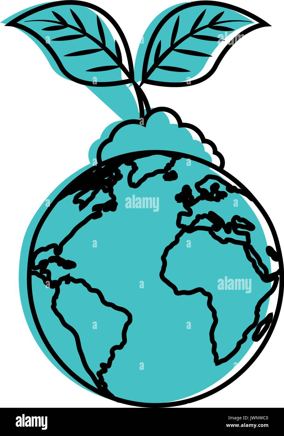 earth planet icon over white background vector illustration Stock ...