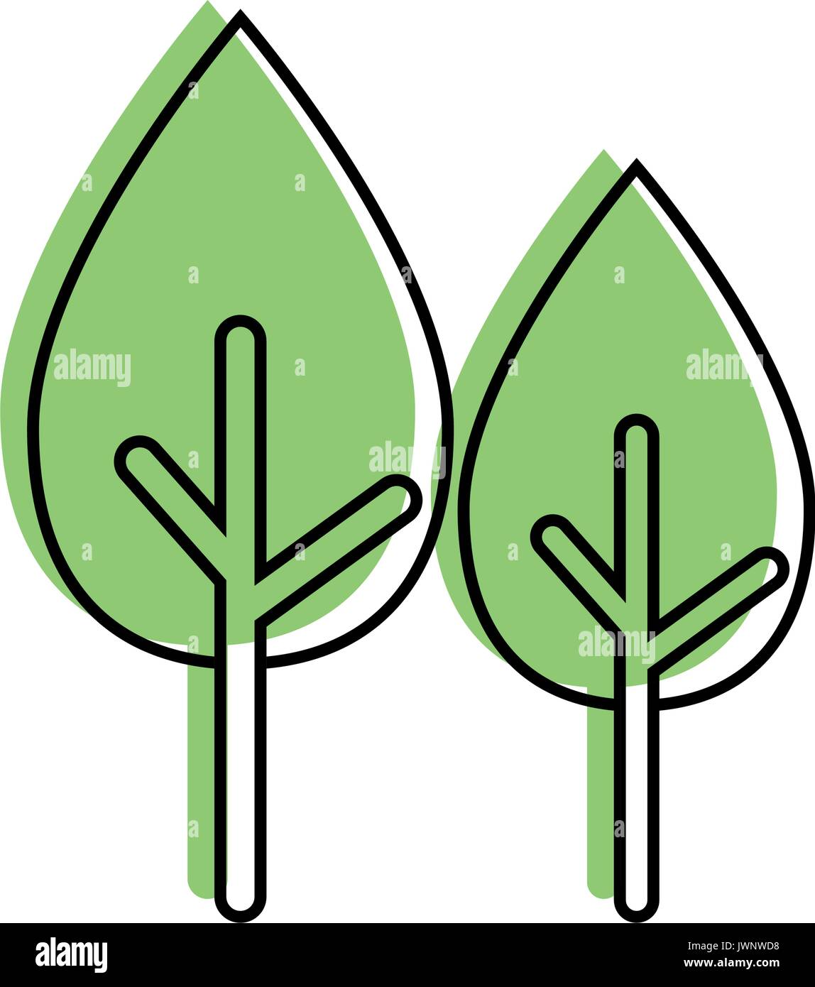 trees icon over white background vector illustration Stock Vector Image ...