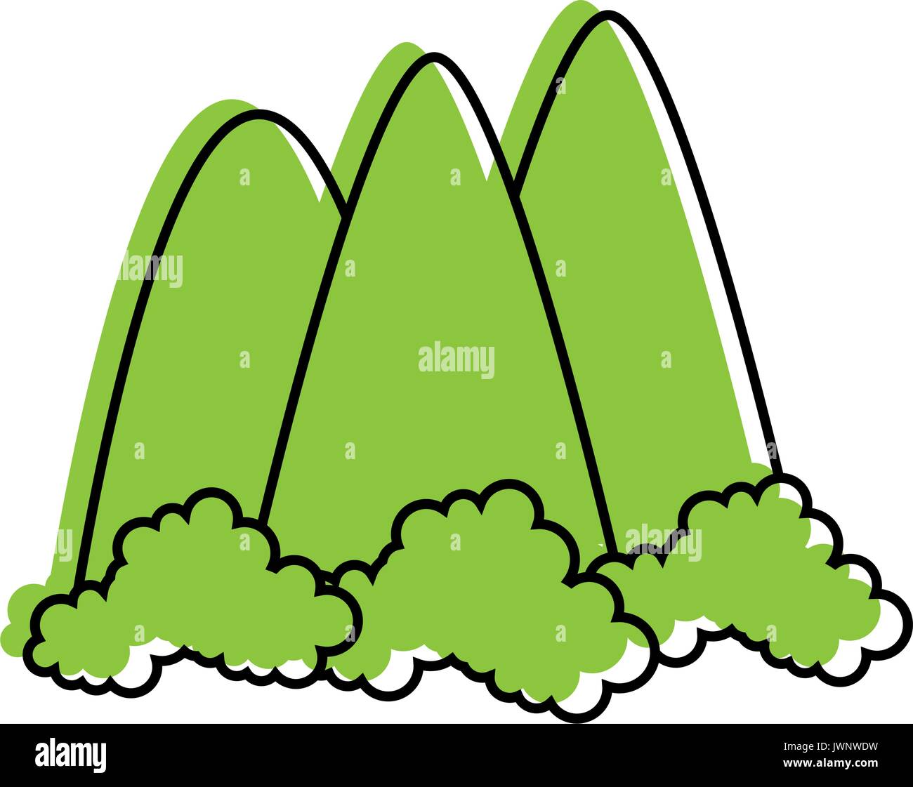 mountains icon over white background vector illustration Stock Vector ...