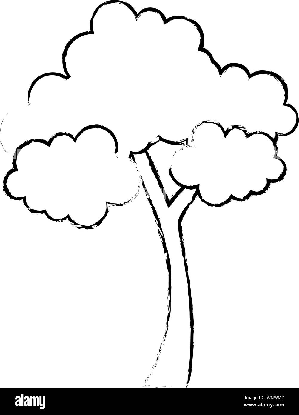 trees icon over white background vector illustration Stock Vector Image ...